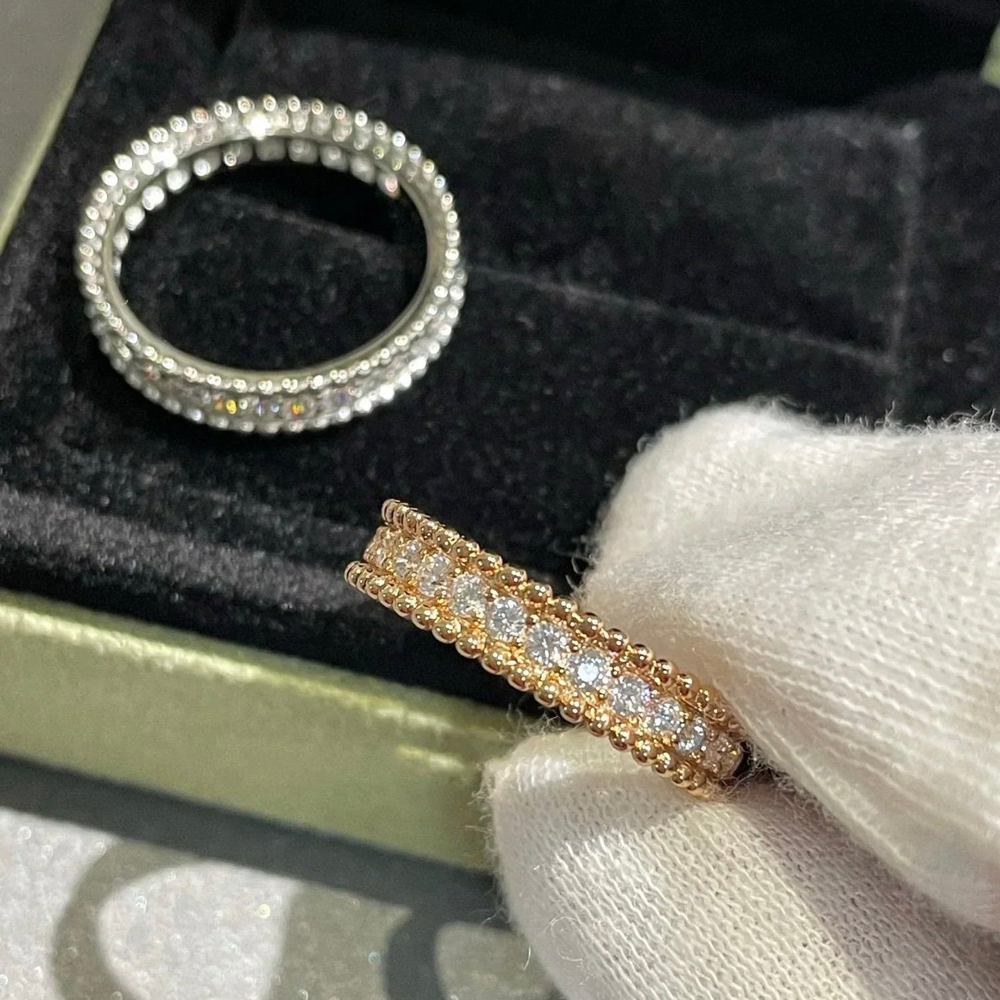 [moco jewelrys]PERLEE DIAMANT SILBERRING