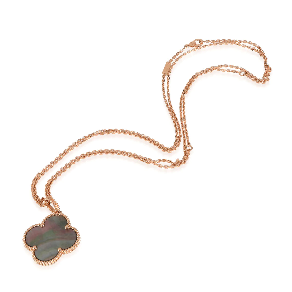 [moco jewelrys]KLEE 25MM GOLD DUNKLE PERLMUTT GROSSE KLEE HALSKETTE