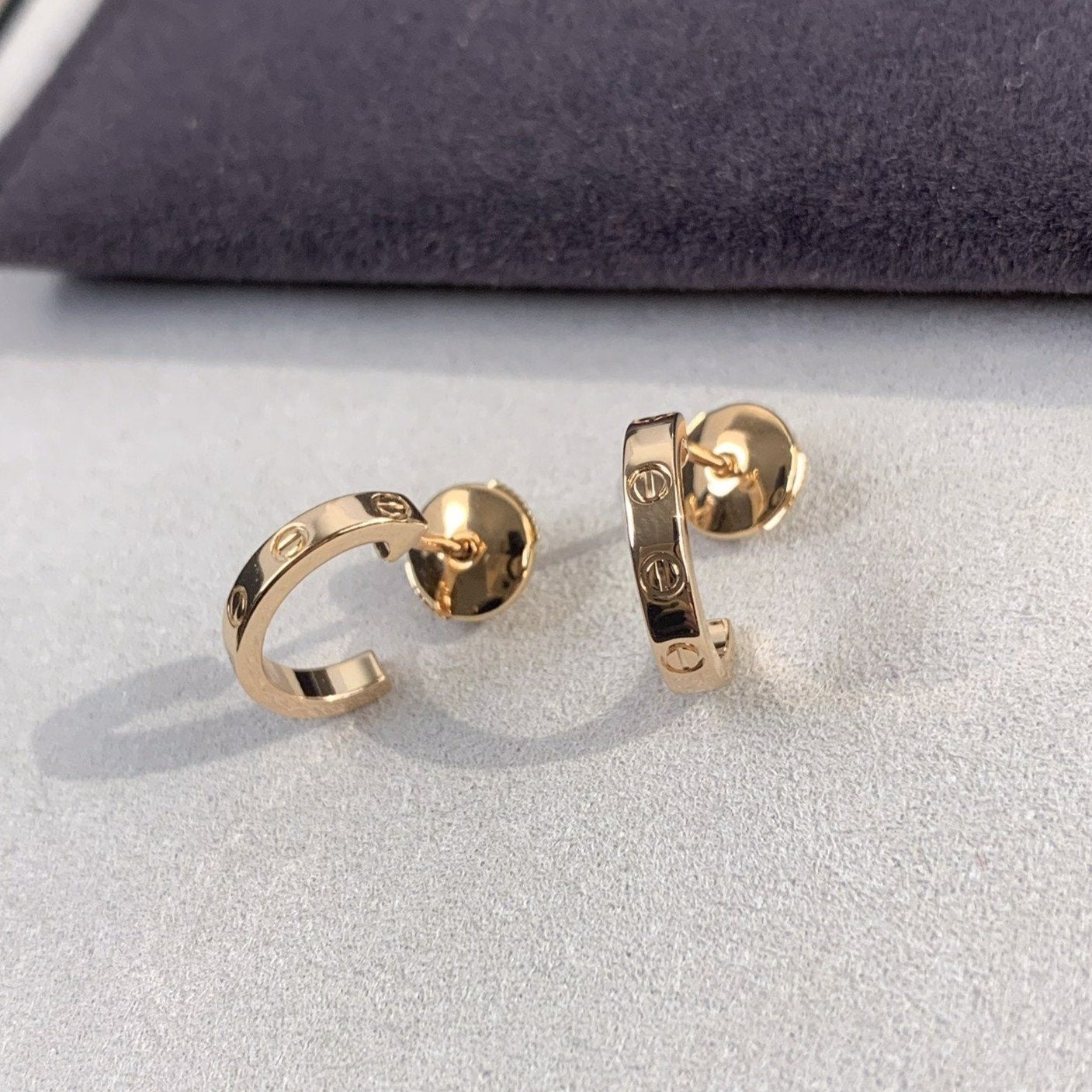 [moco jewelrys]LIEBESOHRRINGE 2.65MM ROSÉGOLD