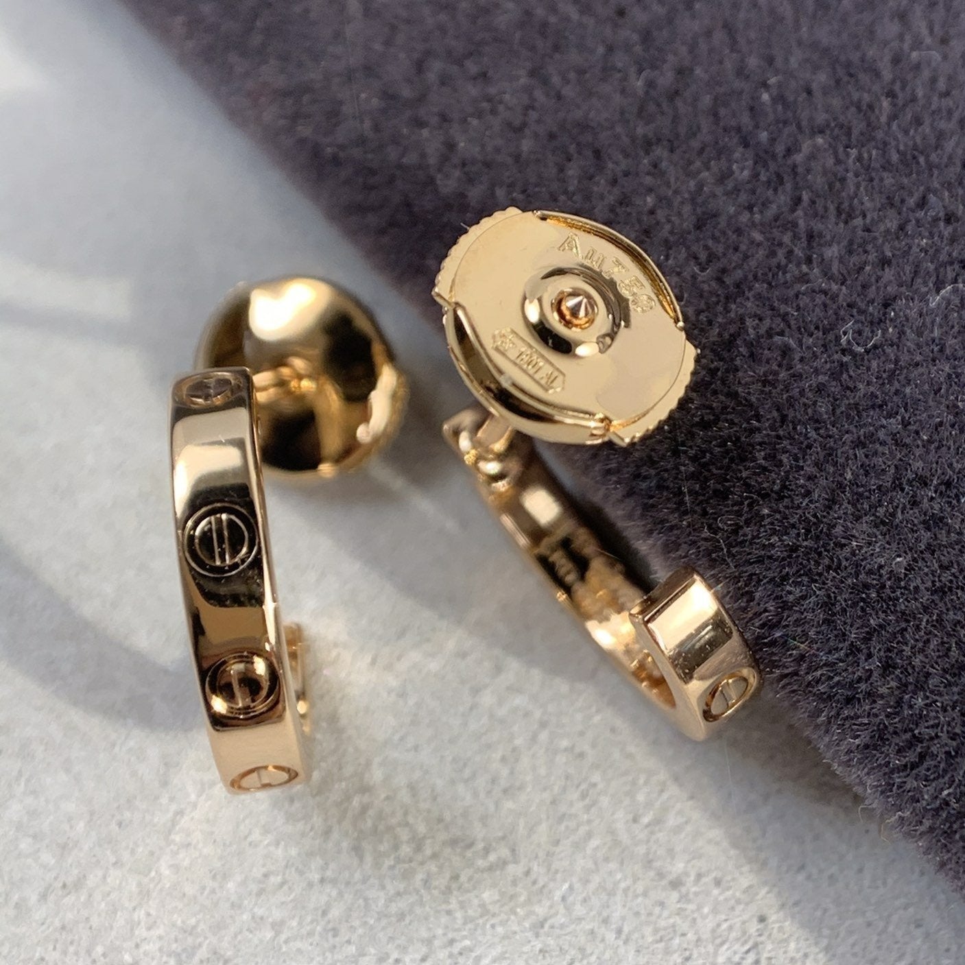 [moco jewelrys]LIEBESOHRRINGE 2.65MM ROSÉGOLD