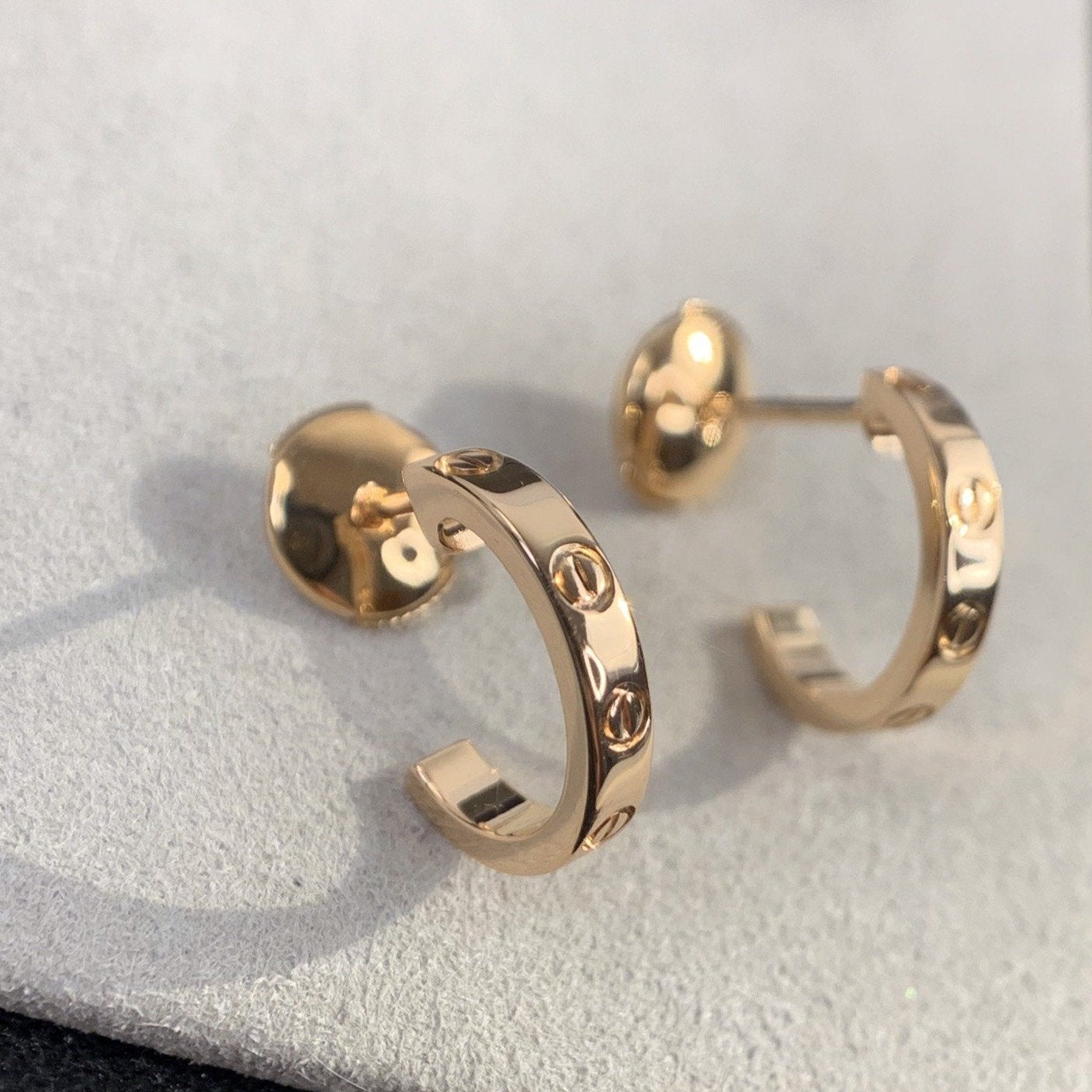 [moco jewelrys]LIEBESOHRRINGE 2.65MM ROSÉGOLD