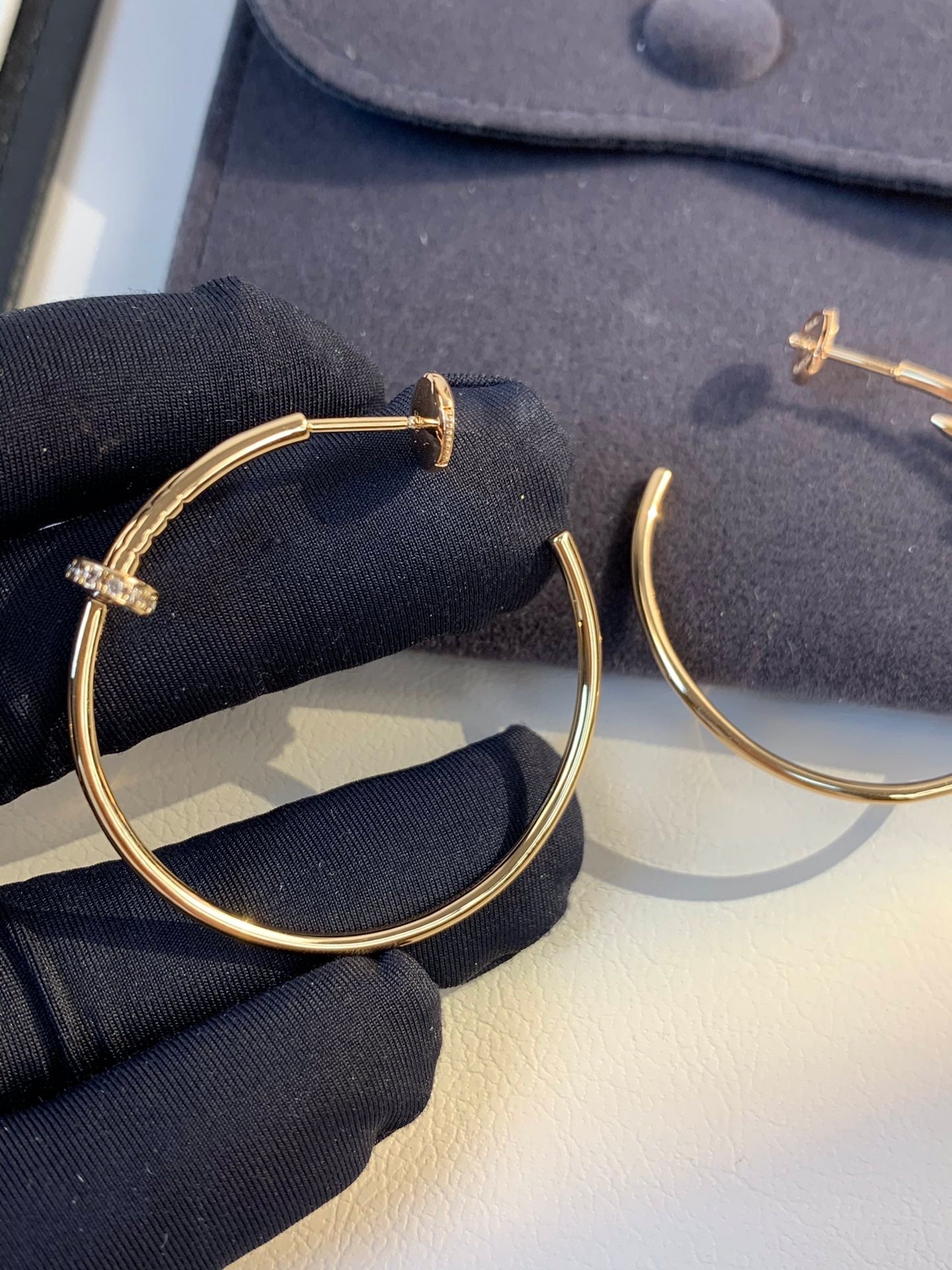 [moco jewelrys]JUSTE OHRRINGE GOLD DIAMANTEN 1.8MM