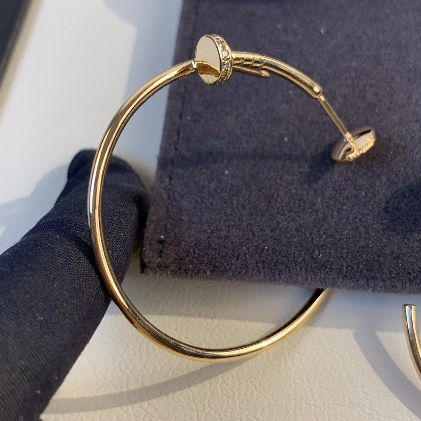 [moco jewelrys]JUSTE OHRRINGE GOLD DIAMANTEN 1.8MM