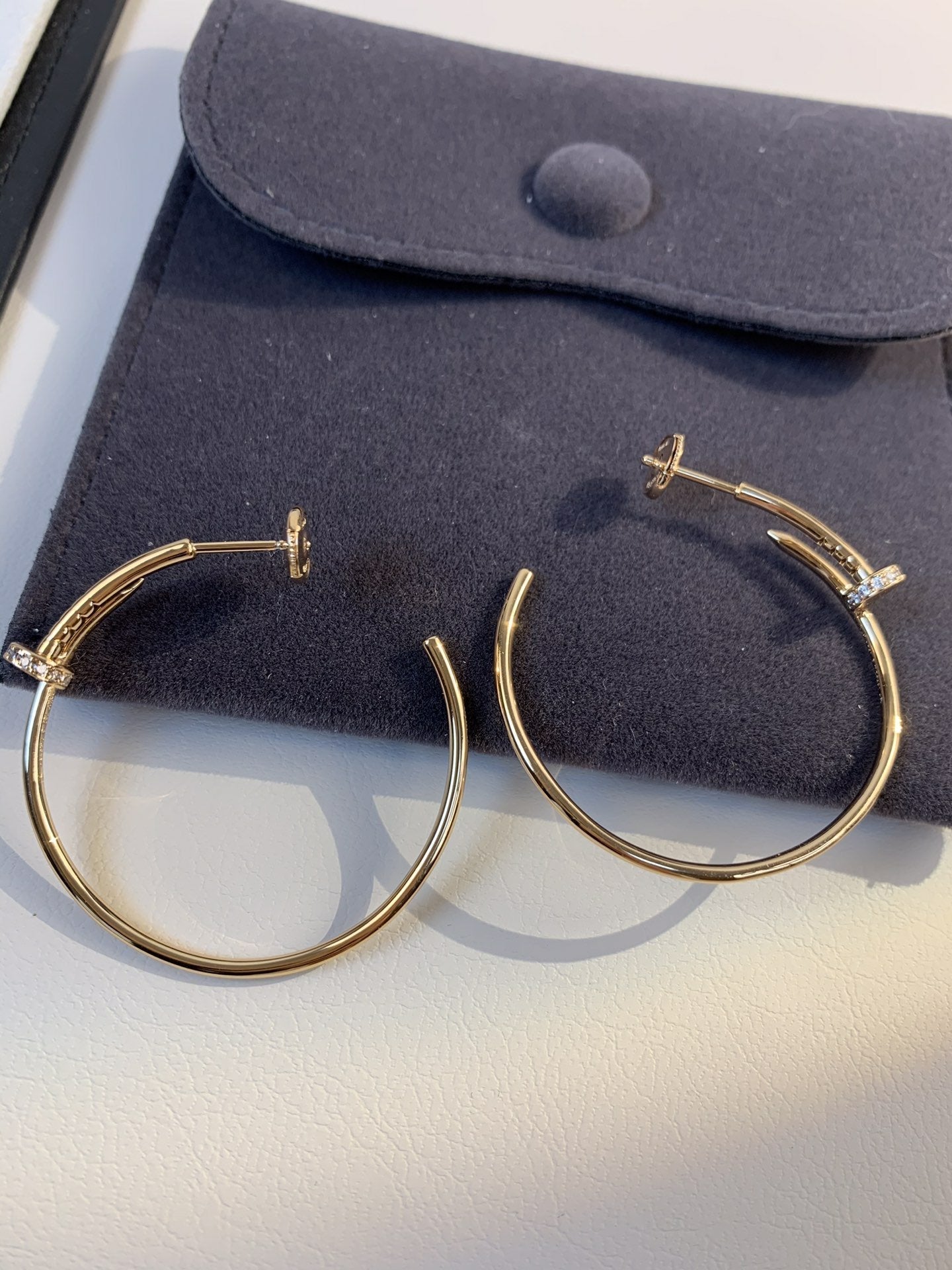 [moco jewelrys]JUSTE OHRRINGE GOLD DIAMANTEN 1.8MM