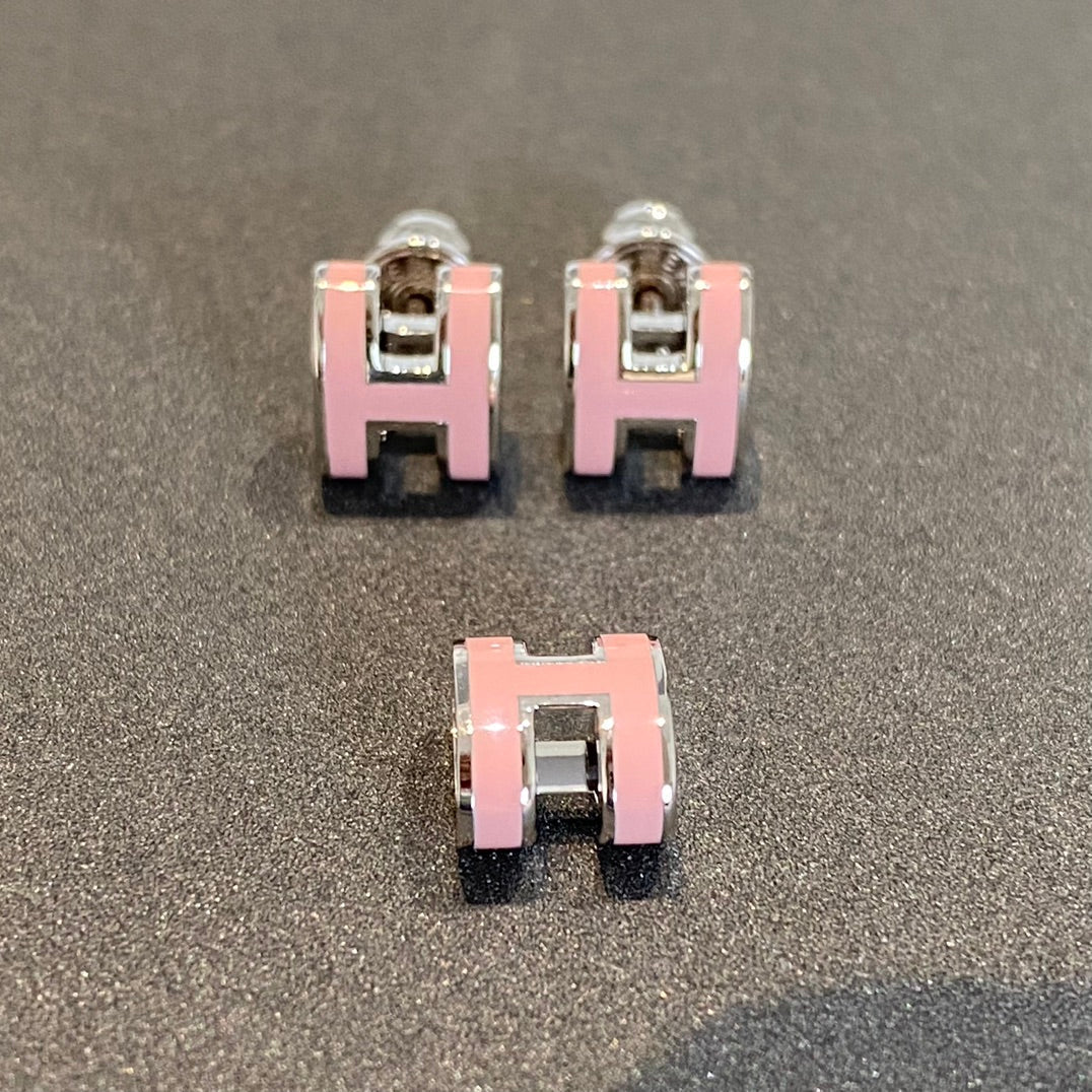 [moco jewelrys]MINI POP H SILBEROHRRINGE ROSA