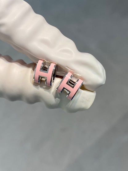 [moco jewelrys]MINI POP H SILBEROHRRINGE ROSA