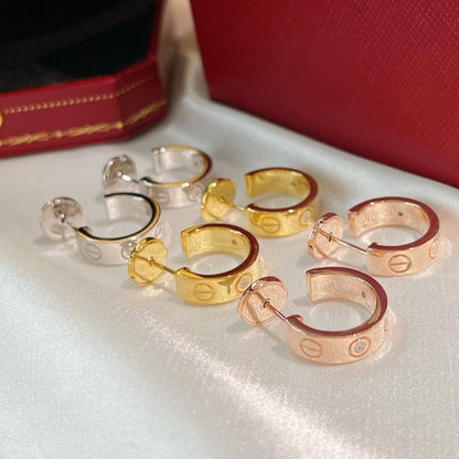 [moco jewelrys]LIEBESOHRRINGE 5.7MM 2 DIAMANTEN
