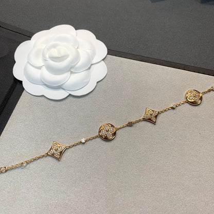 [moco jewelrys]ARMREIF GOLD DIAMANT STERNE SONNEN 4 MOTIVE
