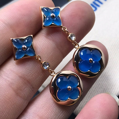 [moco jewelrys]STERNE UND SONNE ACHAT DIAMANT OHRRINGE
