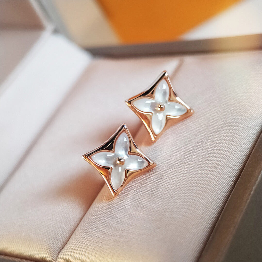 [moco jewelrys]STAR MOP PINK GOLD OHRRINGE