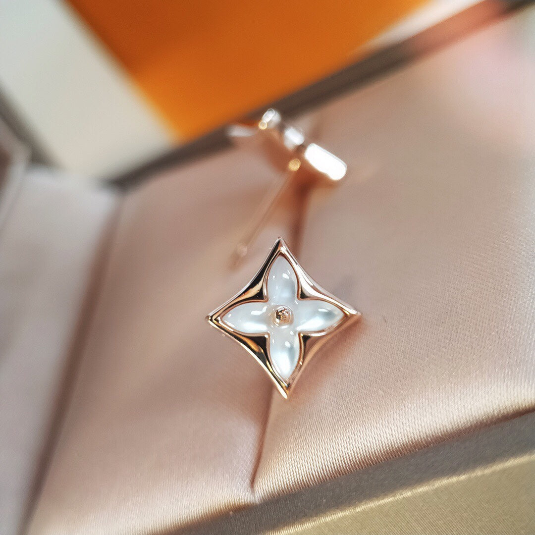 [moco jewelrys]STAR MOP PINK GOLD OHRRINGE