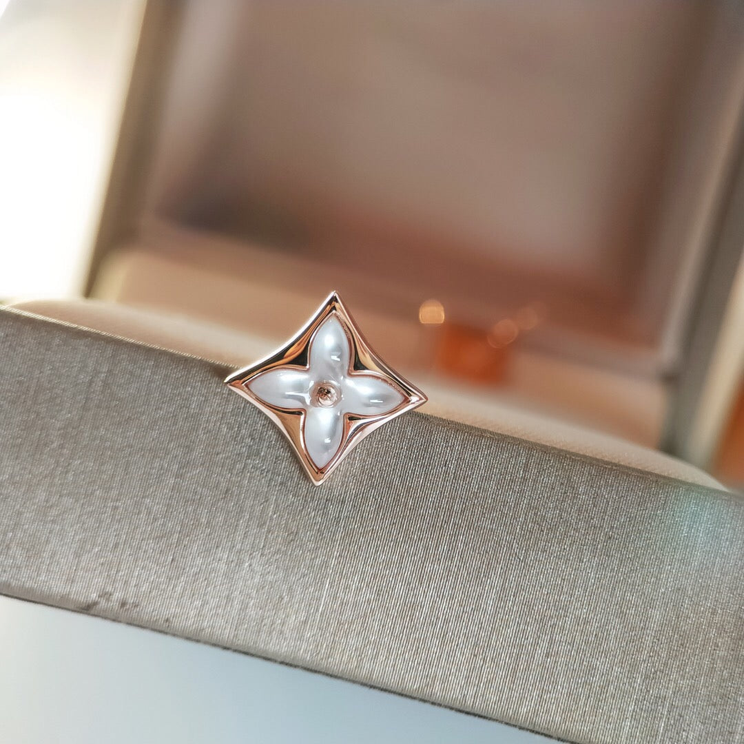 [moco jewelrys]STAR MOP PINK GOLD OHRRINGE