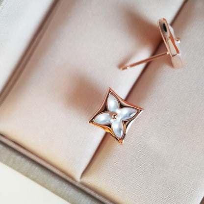 [moco jewelrys]STAR MOP PINK GOLD OHRRINGE