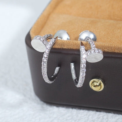 [moco jewelrys]JUSTE OHRRINGE 12.75MM SILBER DIAMANT