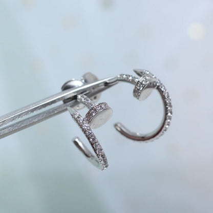 [moco jewelrys]JUSTE OHRRINGE 12.75MM SILBER DIAMANT