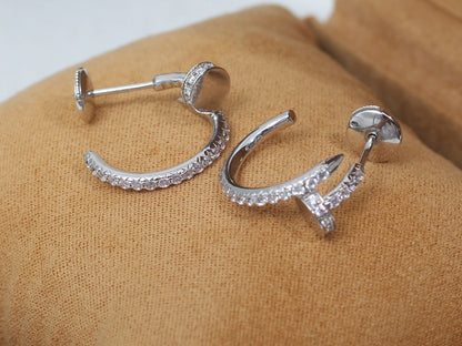 [moco jewelrys]JUSTE OHRRINGE 12.75MM SILBER DIAMANT