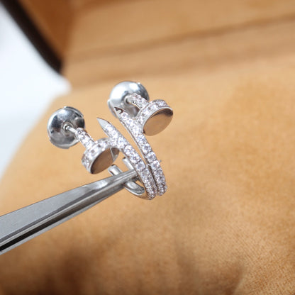[moco jewelrys]JUSTE OHRRINGE 12.75MM SILBER DIAMANT