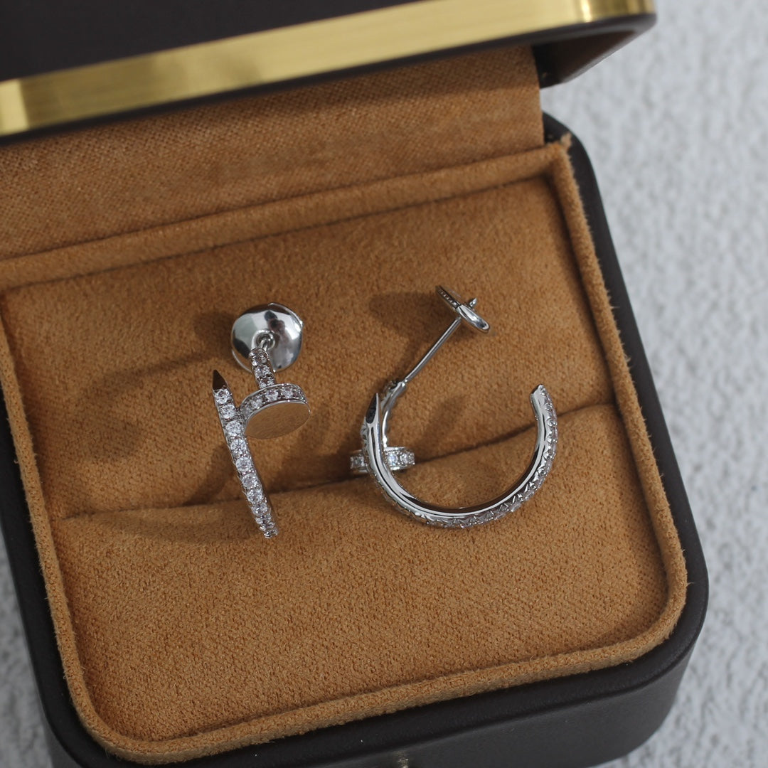 [moco jewelrys]JUSTE OHRRINGE 12.75MM SILBER DIAMANT