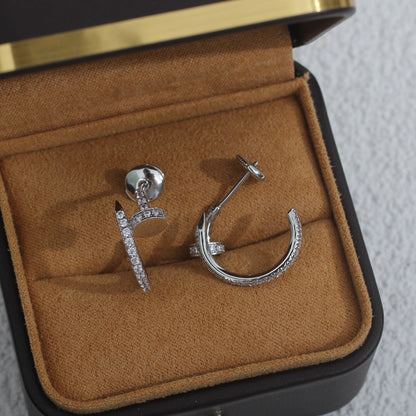 [moco jewelrys]JUSTE OHRRINGE 12.75MM SILBER DIAMANT
