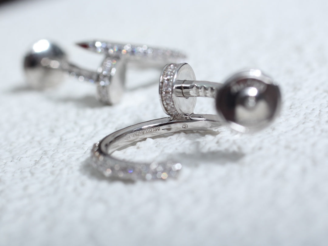 [moco jewelrys]JUSTE OHRRINGE 12.75MM SILBER DIAMANT