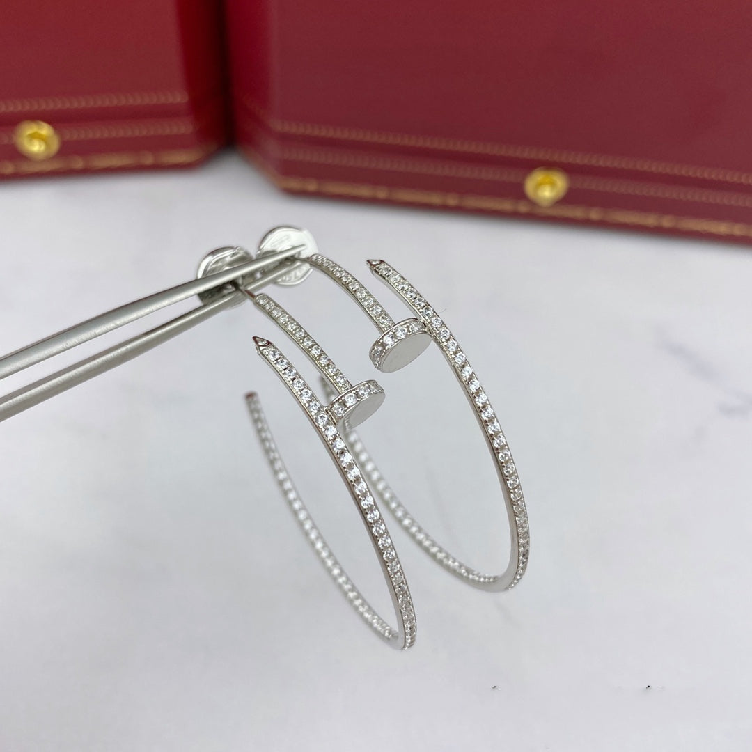 [moco jewelrys]JUSTE OHRRINGE VOLLE DIAMANTEN 1.8MM