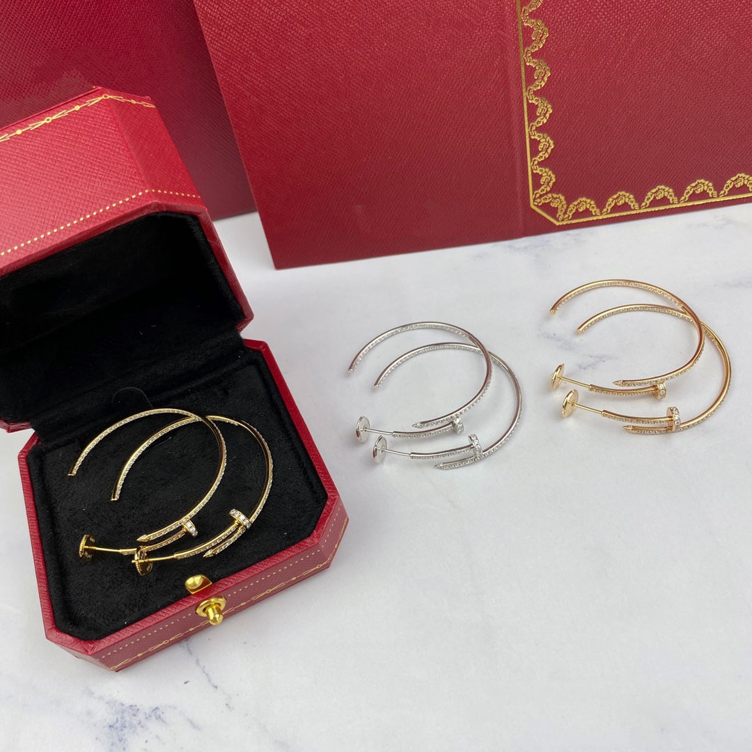 [moco jewelrys]JUSTE OHRRINGE VOLLE DIAMANTEN 1.8MM