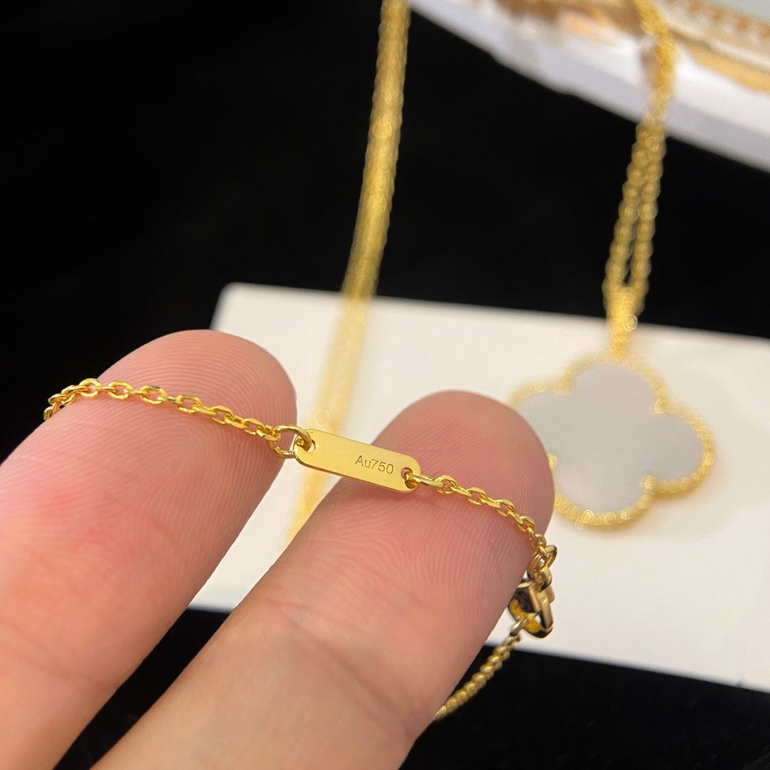 [moco jewelrys]KLEE 25MM MOP GROßER ANHÄNGER HALSKETTE
