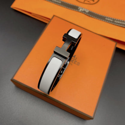 [moco jewelrys]H BRACELET 12MM SCHWARZ WEISS KERAMIK
