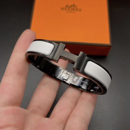 [moco jewelrys]H BRACELET 12MM SCHWARZ WEISS KERAMIK