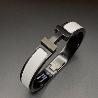 [moco jewelrys]H BRACELET 12MM SCHWARZ WEISS KERAMIK