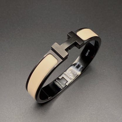 [moco jewelrys]H ARMBAND 12MM SCHWARZ BEIGE KERAMIK