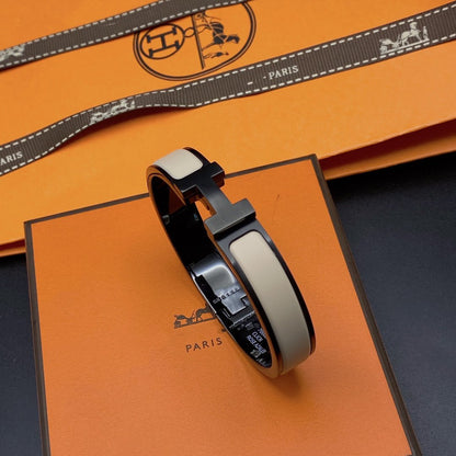 [moco jewelrys]H ARMBAND 12MM SCHWARZ BEIGE KERAMIK