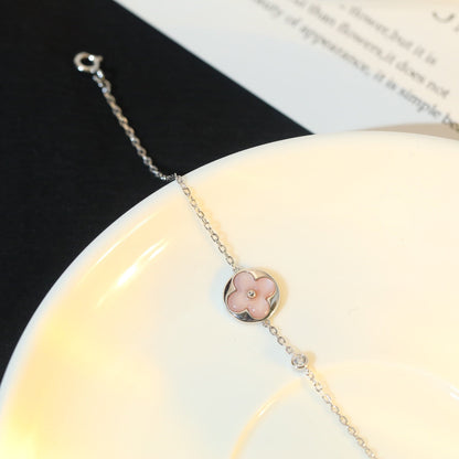 [moco jewelrys]SONNENMOTIV ROSA PERLMUTT SILBERARMREIF