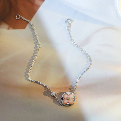[moco jewelrys]SONNENMOTIV ROSA PERLMUTT SILBERARMREIF