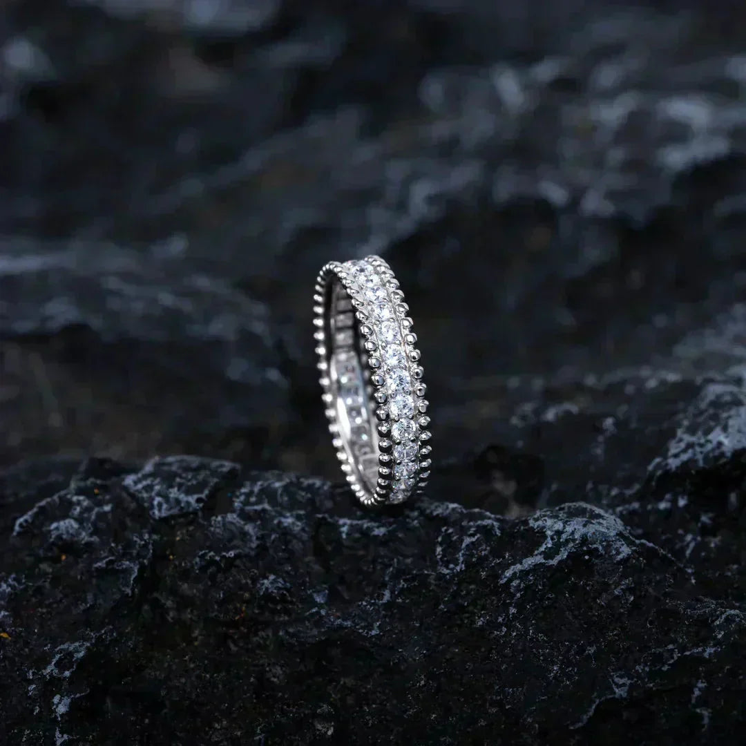 [moco jewelrys]PERLEE DIAMANT SILBERRING