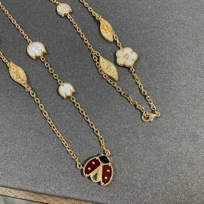 [moco jewelrys]LUCKY SPRING 15 MOTIFS GOLD HALSKETTE