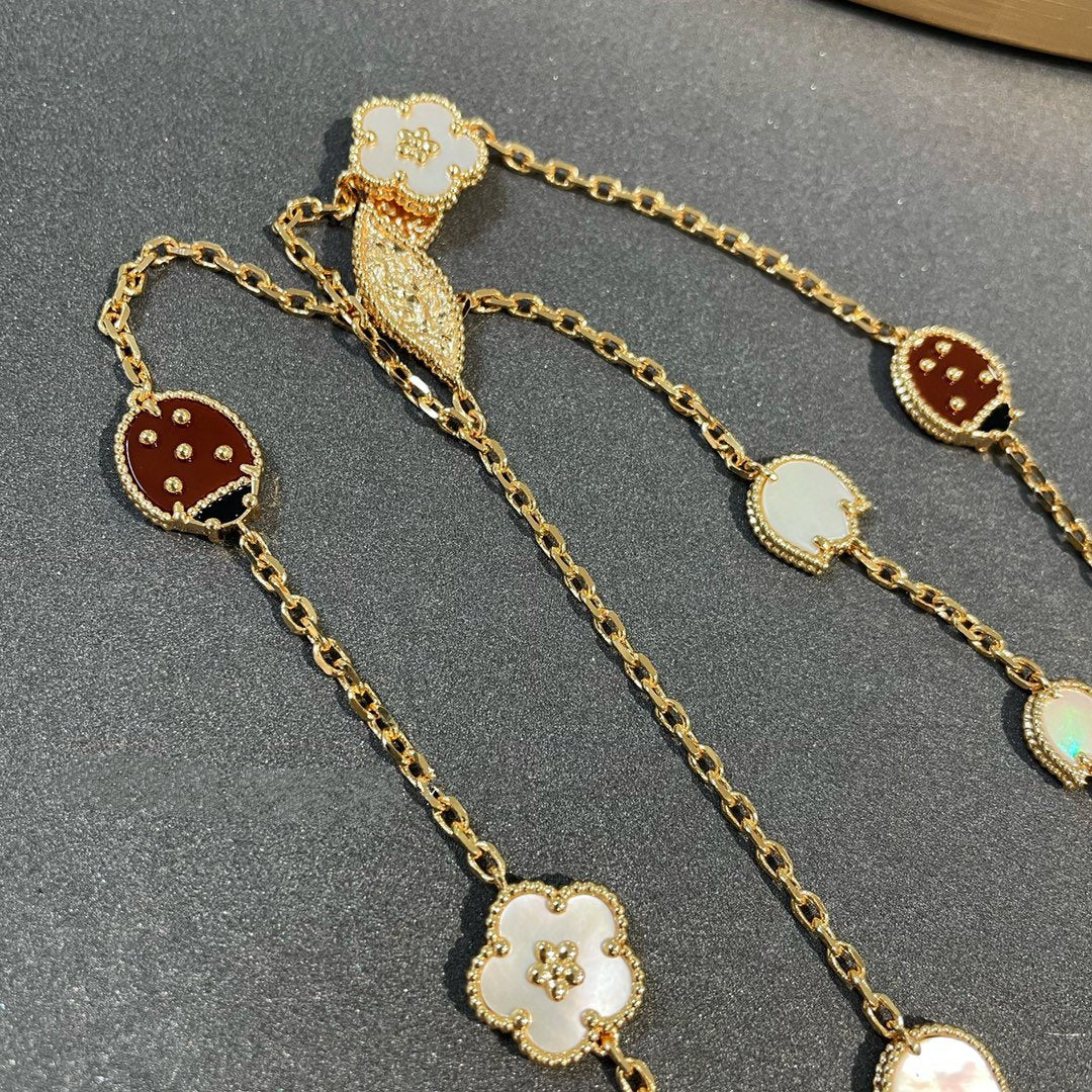[moco jewelrys]LUCKY SPRING 15 MOTIFS GOLD HALSKETTE