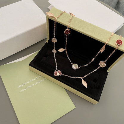 [moco jewelrys]LUCKY SPRING 15 MOTIFS ROSÉGOLD-HALSKETTE