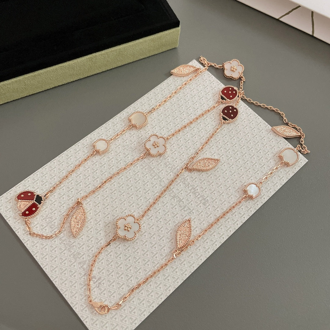 [moco jewelrys]LUCKY SPRING 15 MOTIFS ROSÉGOLD-HALSKETTE