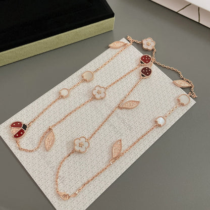 [moco jewelrys]LUCKY SPRING 15 MOTIFS ROSÉGOLD-HALSKETTE