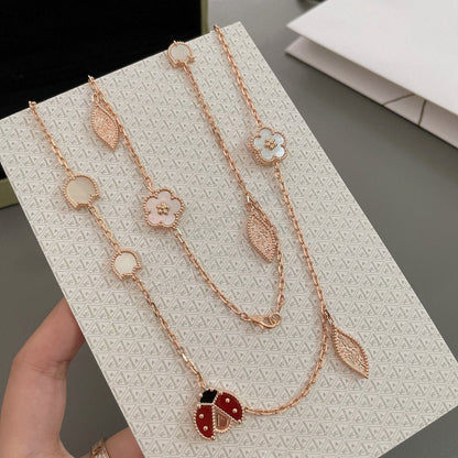 [moco jewelrys]LUCKY SPRING 15 MOTIFS ROSÉGOLD-HALSKETTE