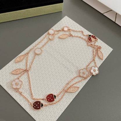 [moco jewelrys]LUCKY SPRING 15 MOTIFS ROSÉGOLD-HALSKETTE
