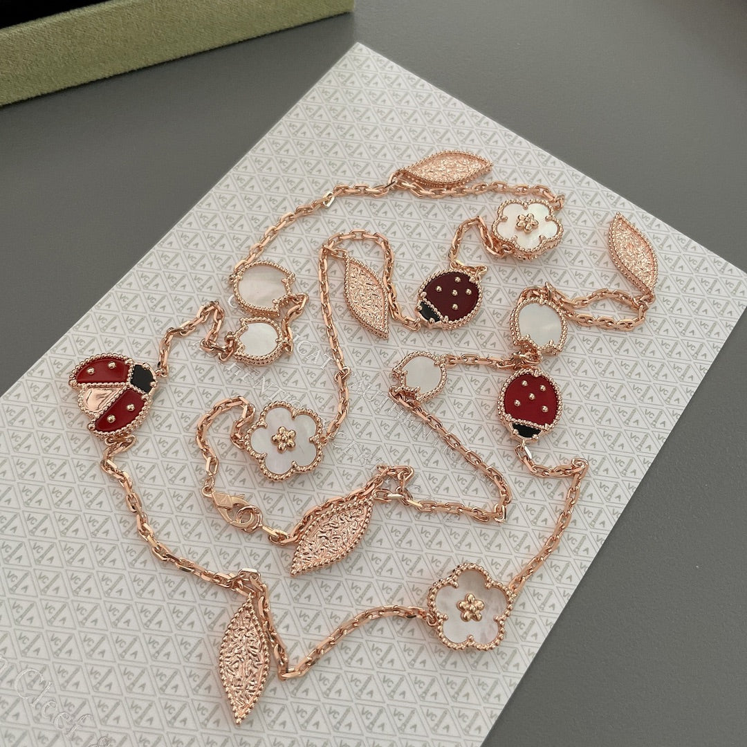[moco jewelrys]LUCKY SPRING 15 MOTIFS ROSÉGOLD-HALSKETTE