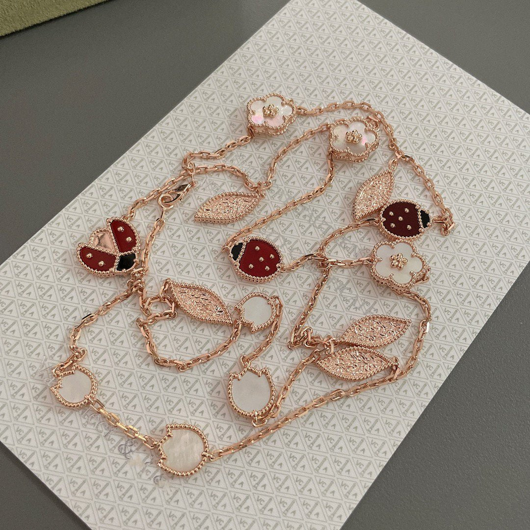 [moco jewelrys]LUCKY SPRING 15 MOTIFS ROSÉGOLD-HALSKETTE