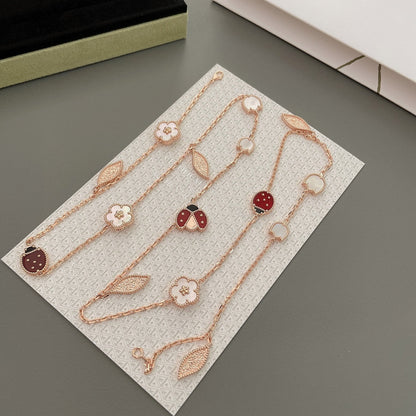 [moco jewelrys]LUCKY SPRING 15 MOTIFS ROSÉGOLD-HALSKETTE