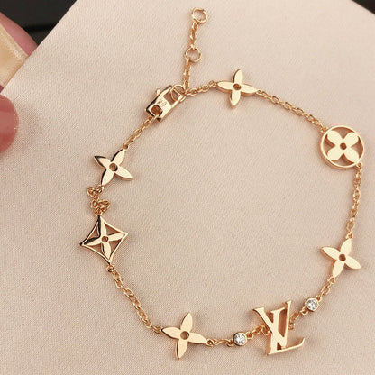 [moco jewelrys]GOLDARMBAND STERNE UND SONNE 7 MOTIVE