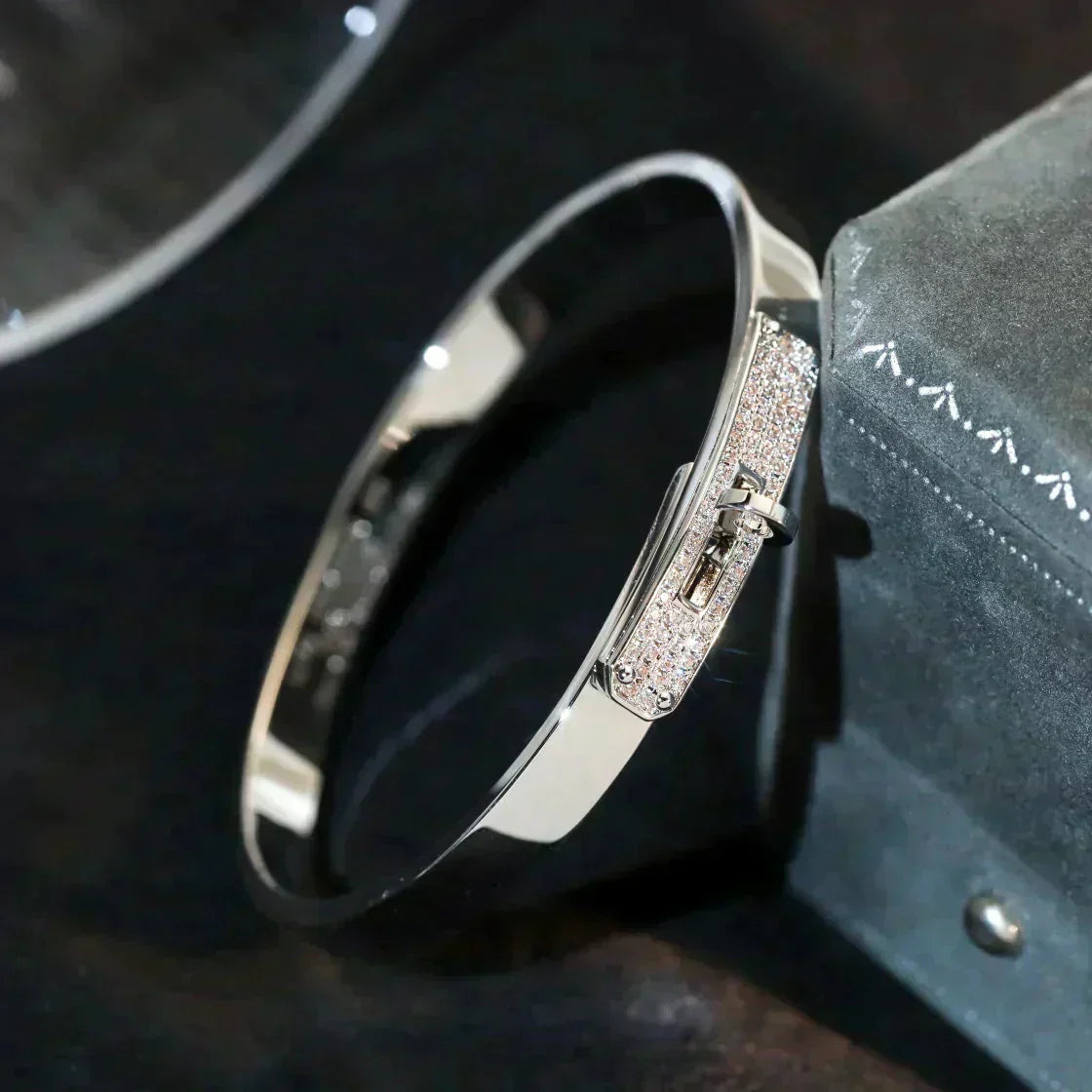 [moco jewelrys]KELLY SILBER DIAMANT ARMREIF