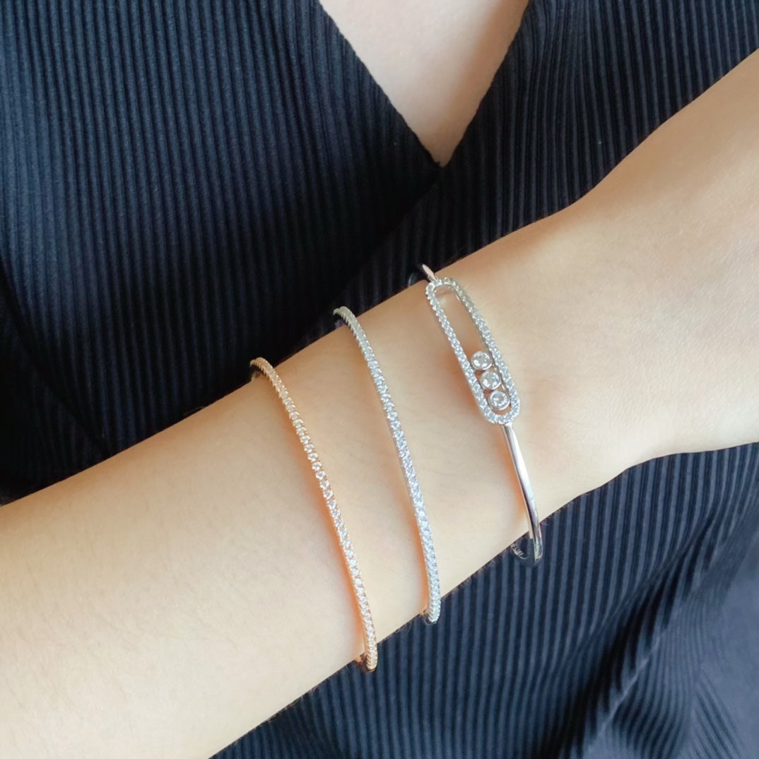 [moco jewelrys]MINI DIAMANT TENNISARMREIF