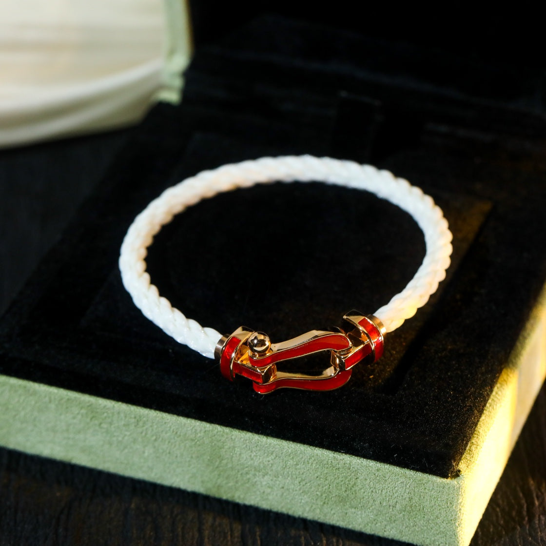 [moco jewelrys]FORCE 10 WEISSES TEXTIL MIT DIAMANTEN
