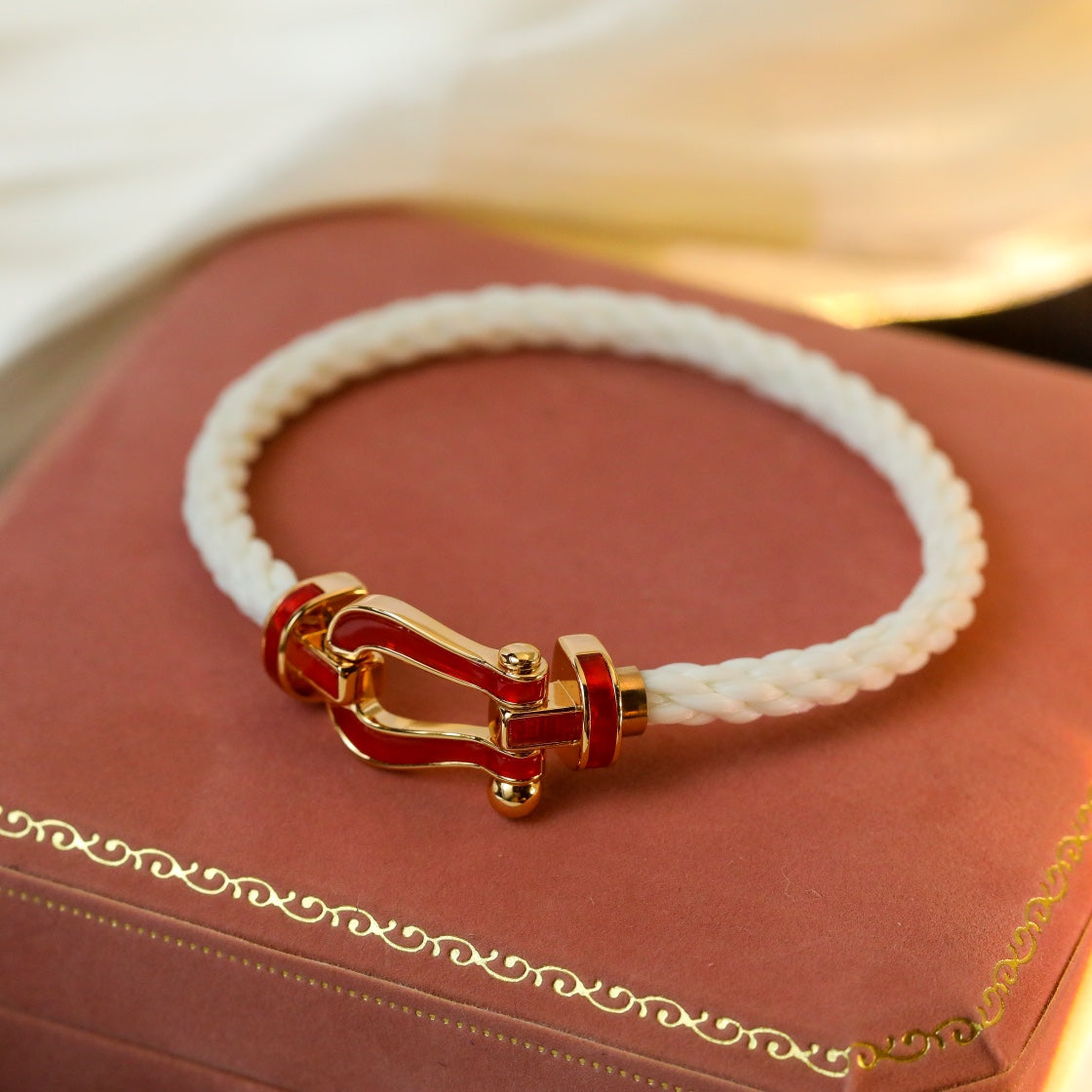[moco jewelrys]FORCE 10 WEISSES TEXTIL MIT DIAMANTEN